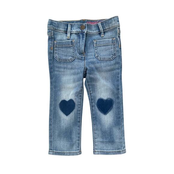 Crewcuts NWT Strait Leg Heart Jeans 3 - Picture 1 of 4